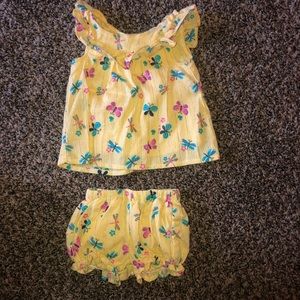 Yellow butterfly NB matching set